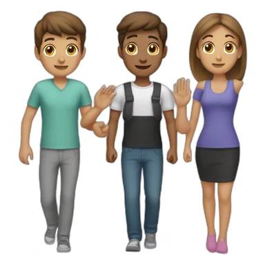 2 personas dandose un apreton de manos  sticker