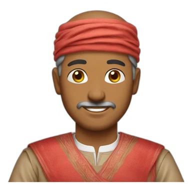 A man wearing Oman 🇴🇲 clothes  sticker