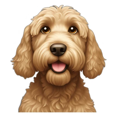 Labradoodle assis sticker