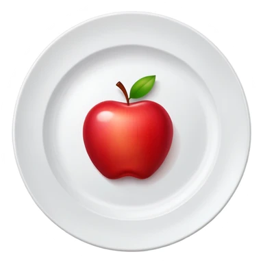 red apple on a plate sticker