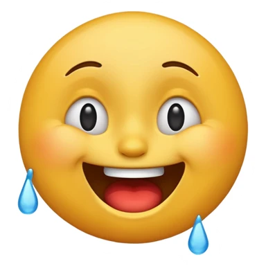 Crazy laughing emoji in tears sticker