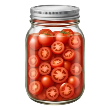Tomato salsa in mason can sticker