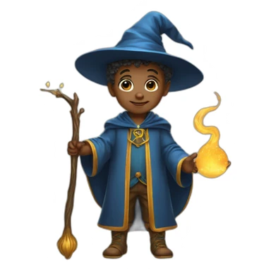 Baby boy as a wizard sticker