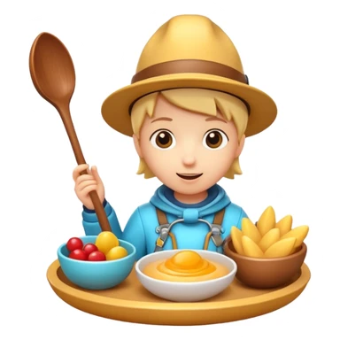 3D symbolizing explorer, discovering new flavors, food theme, cute and modern, soft lighting, glossy, isolated, no background
 sticker