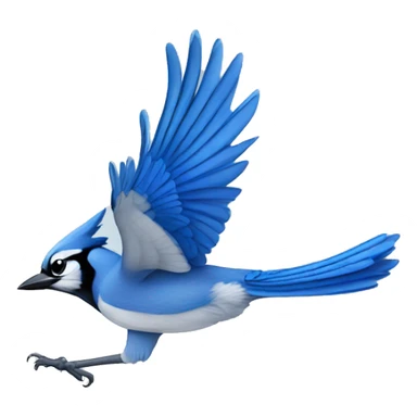 Flying Blue Jay Bird sticker
