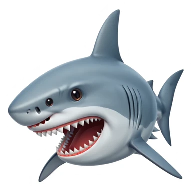 Shark with a mouth open sticker