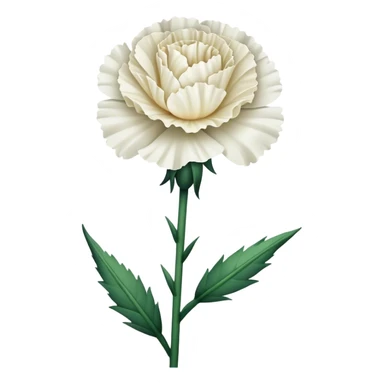 single Carnation stem flowers sticker