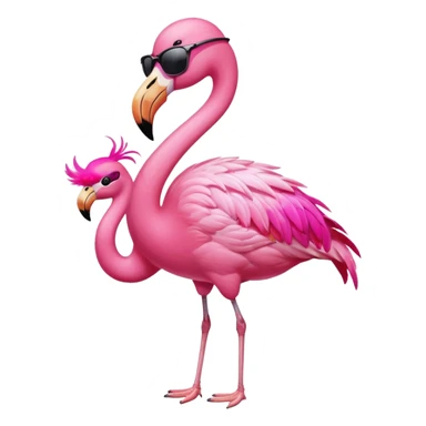 flamingo with sunglasses sticker