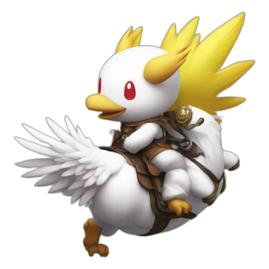 Moogle riding chocobo ff9 sticker