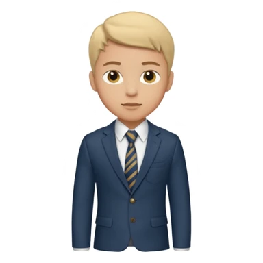 Young man, tailored trousers, a crisp button-down shirt, a blazer, and tie, portrait

 sticker