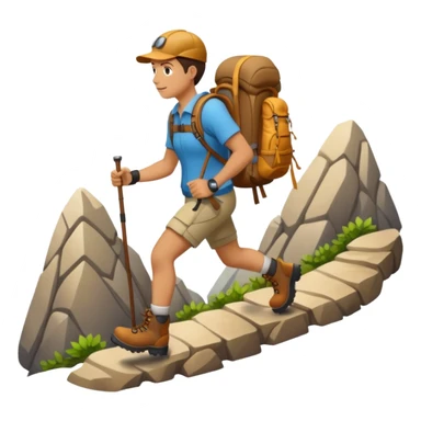 Hiking uphill sticker