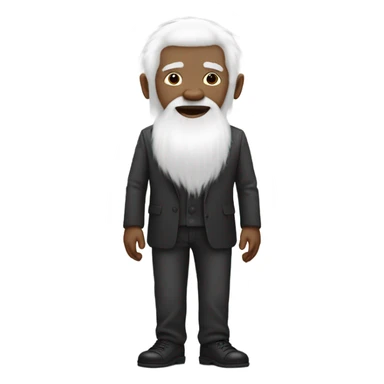 Very hairy old albino black man with different size legs sticker