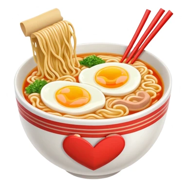 Ramen bowl with heart for 'Dynamite' by BTS sticker
