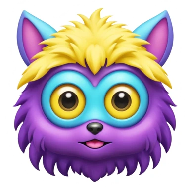 Purple and yellow and Cyan Fakémon-Pokémon-Digimon-Spectrobe-Fursona-creature sticker