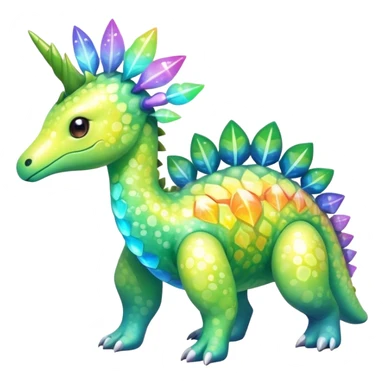 Shiny Exotic Cute Nebulae Sparkly Meganium-Aurorus-Amaura-Hybrid-Creature with pattern-markings sticker