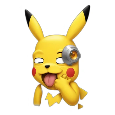 pikachu kiss homer simpson sticker