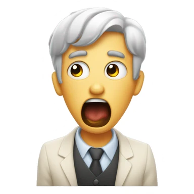 yawn covered by hand and annoyed eyeroll sticker