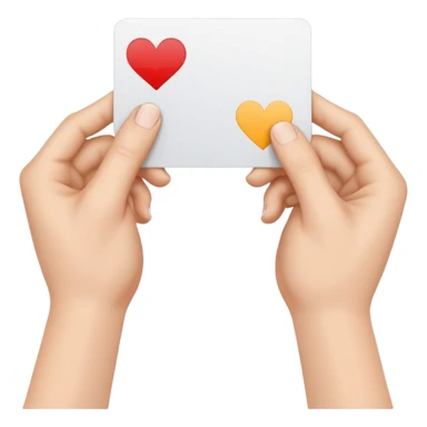 two hands exchanging a card, no text sticker