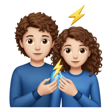 a 15 year old white girl with brown curly hair but she has lightnings in it with a brown haired white boy who gave her a promise ring sticker