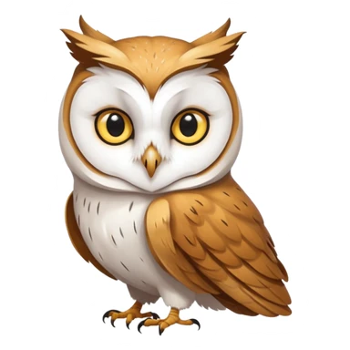Barn owl body with cat head (meowl) sticker