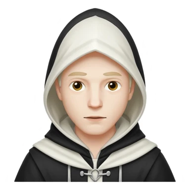 Guy wearing white pointed hood sticker