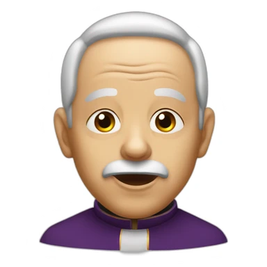 Old priest licking lips sticker