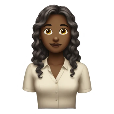 girl with medium long hair kinda wavy  sticker