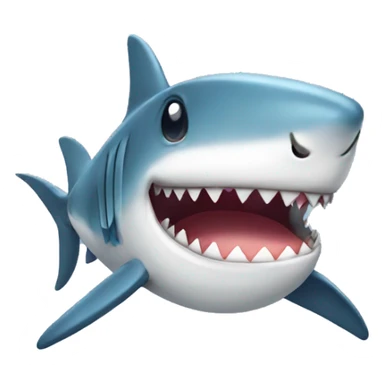 cute shark with a bow sticker