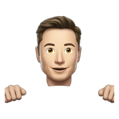 Elon musk riding in a Tesla cyber truck  sticker