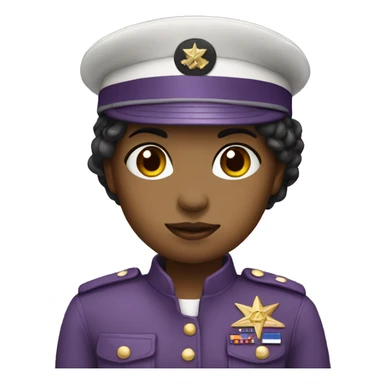 girl in military purple sticker