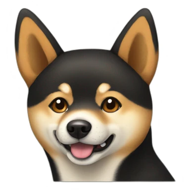 shiba inu black and tan sticker