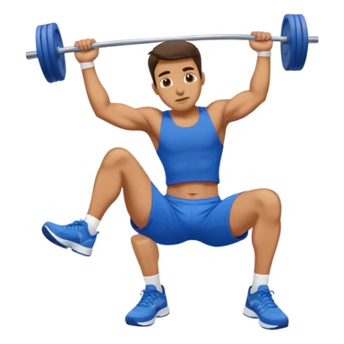 side-view of guy in blue shorts doing decline crunches sticker