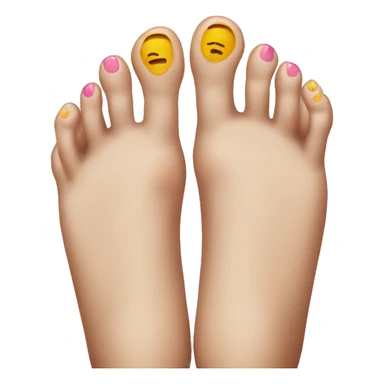 feet with painted toes sticker