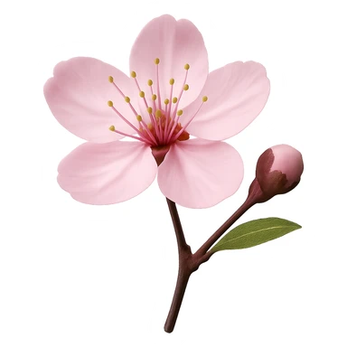 pink cherry blossom, remove background sticker