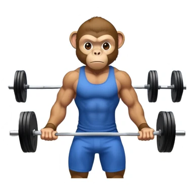 Monkey on a gym  sticker