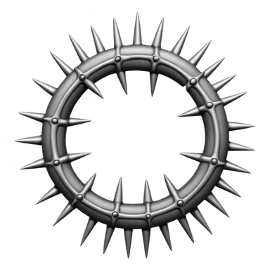 Crown of Thorns black and white sticker