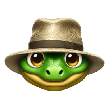 snake wearing a hat sticker