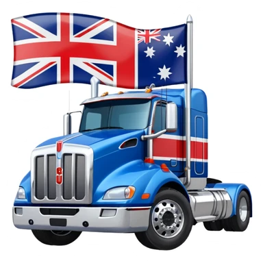 Kenworth Truck  with australian flag decal sticker