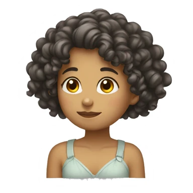 girl curly bowing deeply sticker