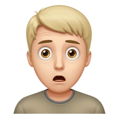 astonished man sticker