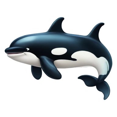 Killer whale smiles and waves sticker