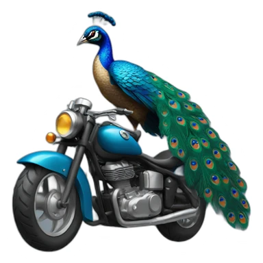peacock on a motorcycle sticker