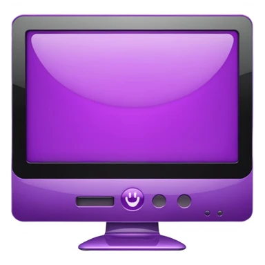 purple lcd wide screen monitor sticker
