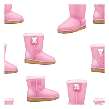 Pink hello kitty uggs sticker