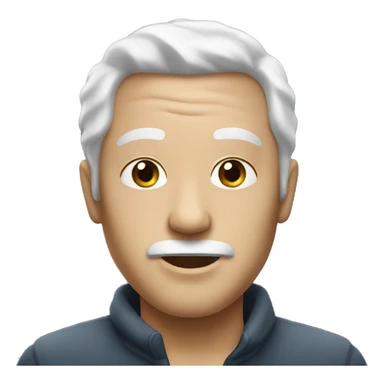 realistic   male with white hair  sticker