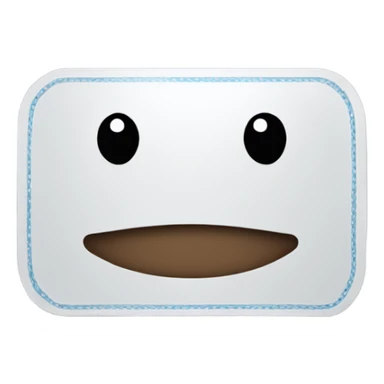 Black mouth tape, rectangular with the sides rounded sticker