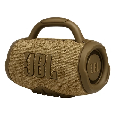 military-themed portable JBL speaker with desert sand and brown colors sticker