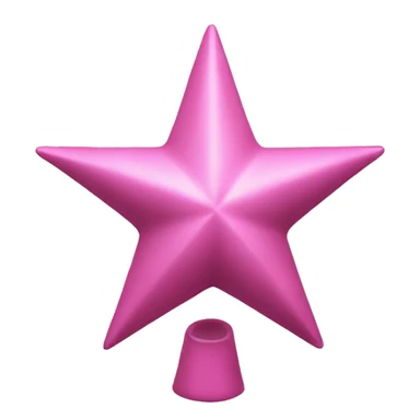 pink tree topper star sticker