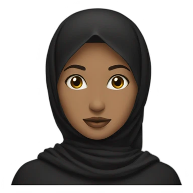 Hijab en noir sticker