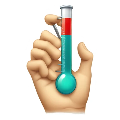 hands clasped with thermometer in mouth sticker